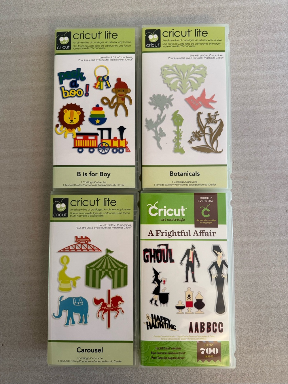 4 Cricut Lite Art Cartridges For Cricut Machine